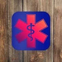 Emt Star Of Life Ems First Responder Emts Gift Coaster thumb 0