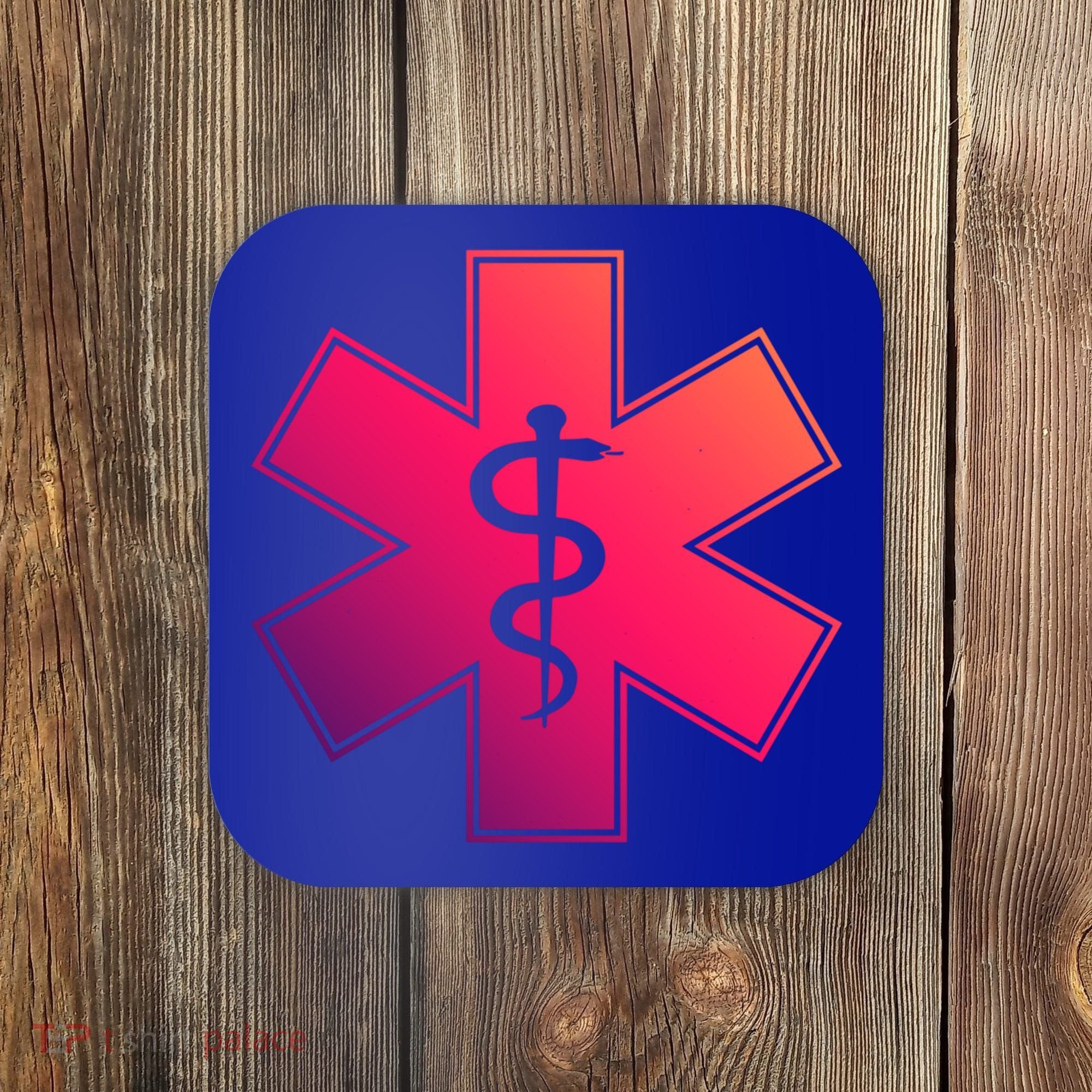 Emt Star Of Life Ems First Responder Emts Gift Coaster