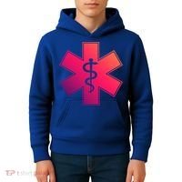 Emt Star Of Life Ems First Responder Emts Gift Kids Hoodie thumb 4