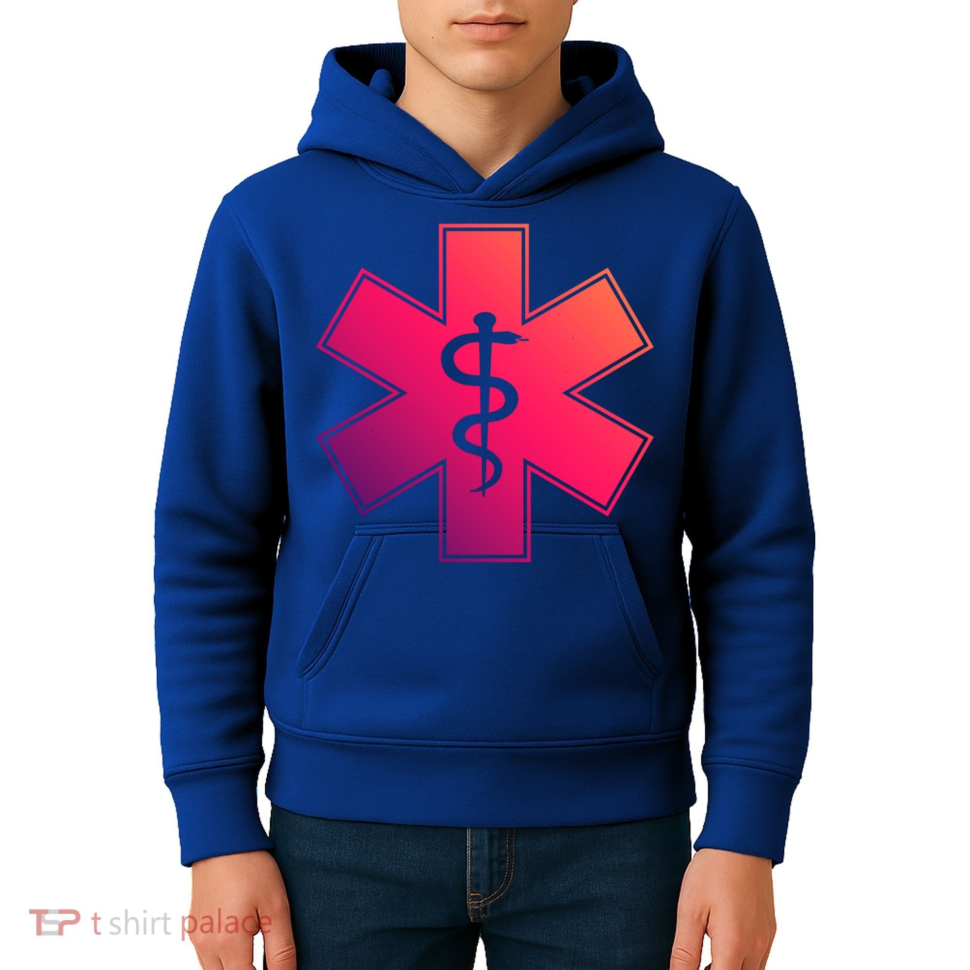 Emt Star Of Life Ems First Responder Emts Gift Kids Hoodie