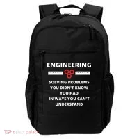 Engineering Solving Problems Funny Sarcastic Engineer Backpack thumb 0