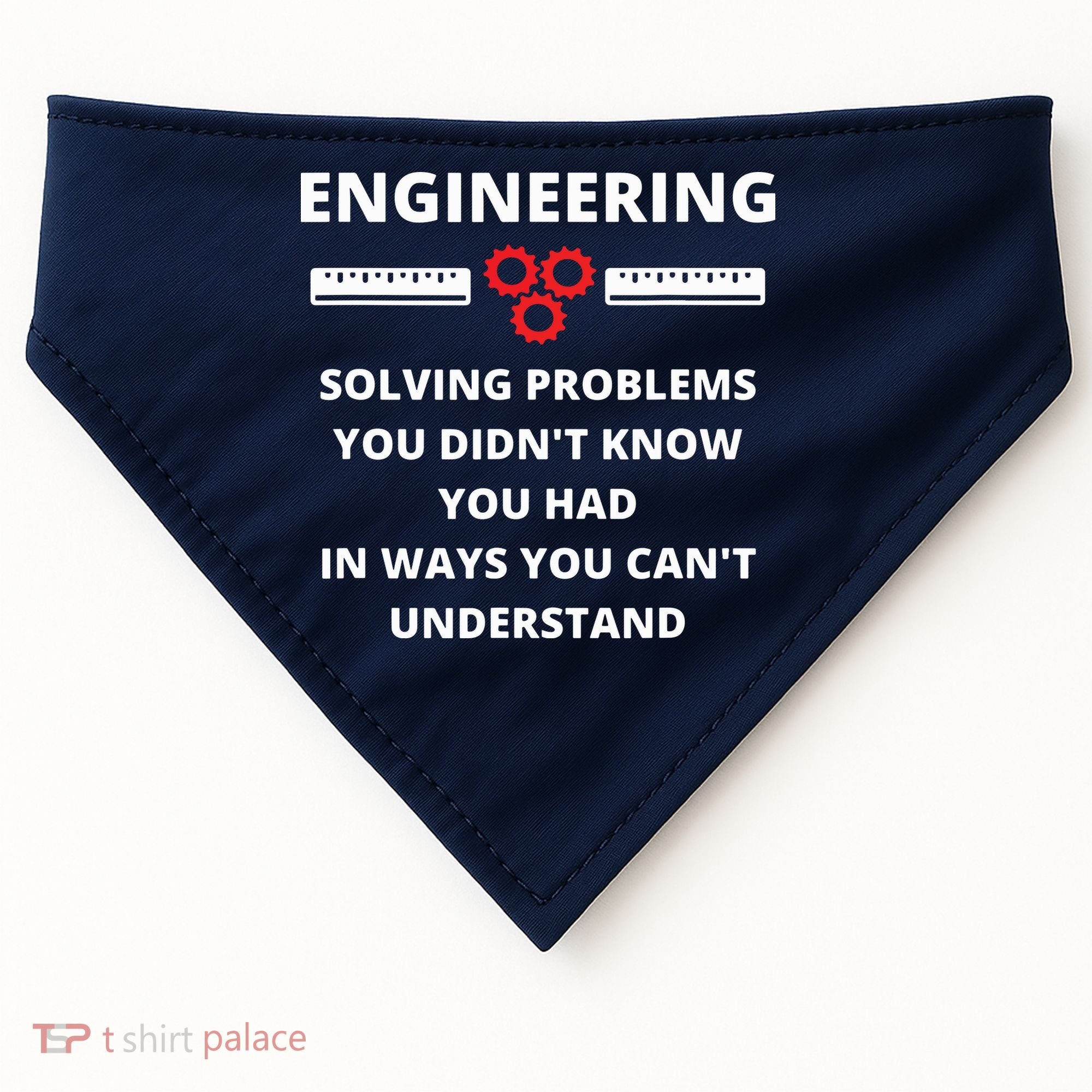 Engineering Solving Problems Funny Sarcastic Engineer USA-Made Doggie Bandana