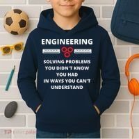 Engineering Solving Problems Funny Sarcastic Engineer Kids Hoodie thumb 2