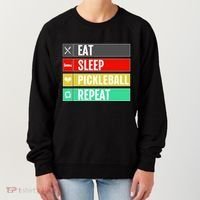 Eat Sleep Pickleball Repeat Funny Pickle Ball Women's Sweatshirt thumb 0