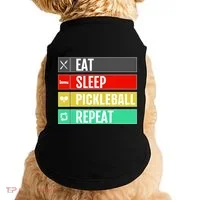 Eat Sleep Pickleball Repeat Funny Pickle Ball Doggie Tank thumb 0