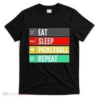 Eat Sleep Pickleball Repeat Funny Pickle Ball T-Shirt thumb 0