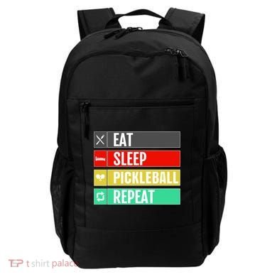 Eat Sleep Pickleball Repeat Funny Pickle Ball Backpack