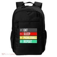 Eat Sleep Pickleball Repeat Funny Pickle Ball Backpack thumb 0