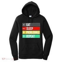 Eat Sleep Pickleball Repeat Funny Pickle Ball Women's Hoodie thumb 0
