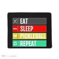 Eat Sleep Pickleball Repeat Funny Pickle Ball Mousepad thumb 0