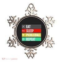 Eat Sleep Pickleball Repeat Funny Pickle Ball Ornament thumb 0