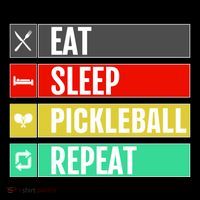 Eat Sleep Pickleball Repeat Funny Pickle Ball Baby Bodysuit thumb 2