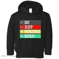 Eat Sleep Pickleball Repeat Funny Pickle Ball Toddler Hoodie thumb 0