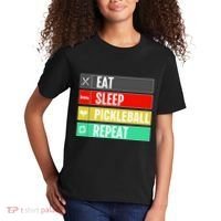 Eat Sleep Pickleball Repeat Funny Pickle Ball Kids T-Shirt thumb 2