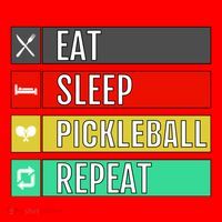 Eat Sleep Pickleball Repeat Funny Pickle Ball Santa Hat thumb 1