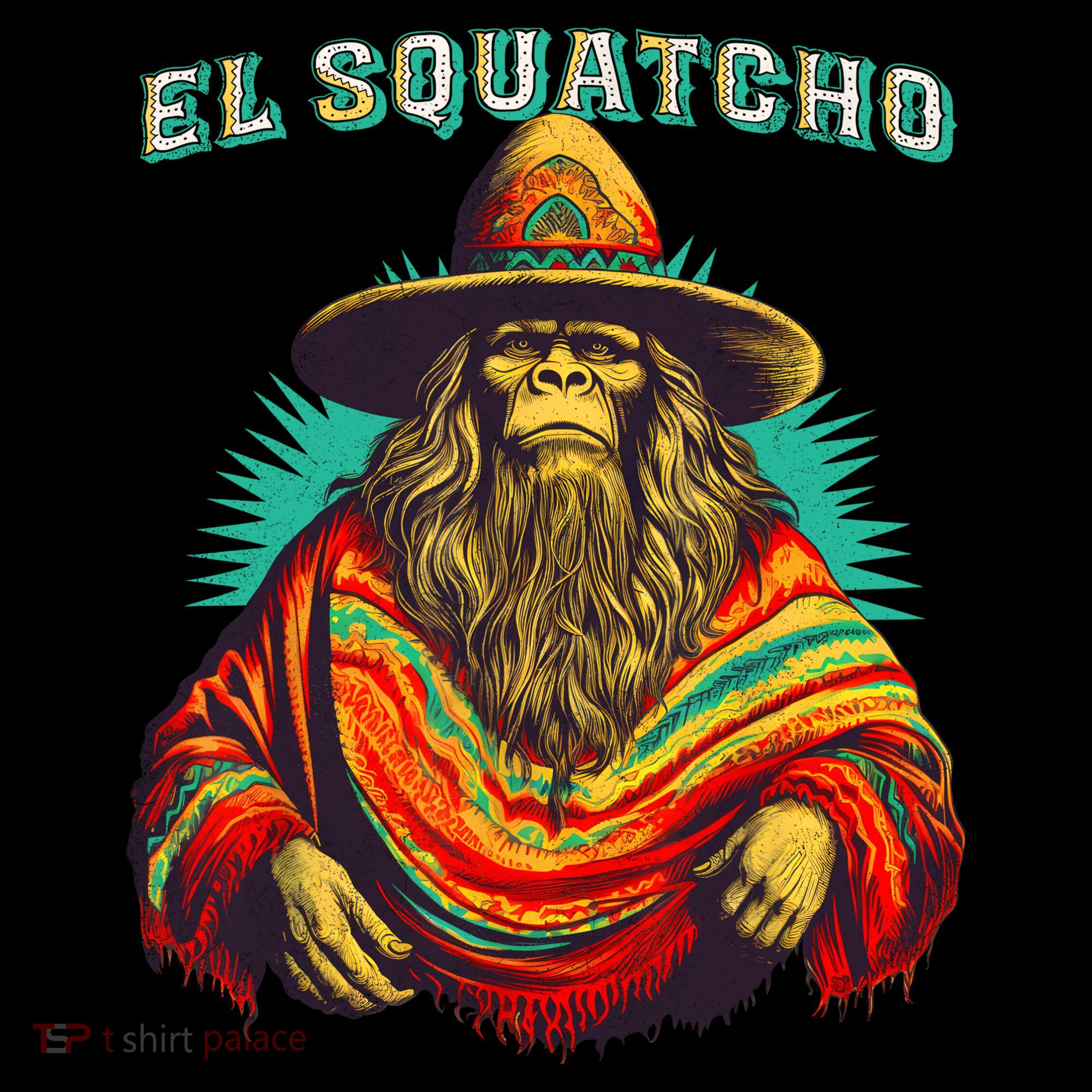 El Squatcho Poncho Western Bigfoot Funny Sasquatch Women's Hoodie