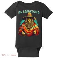 El Squatcho Poncho Western Bigfoot Funny Sasquatch Baby Bodysuit thumb 0