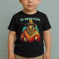 El Squatcho Poncho Western Bigfoot Funny Sasquatch Toddler T-Shirt thumb 2