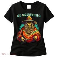 El Squatcho Poncho Western Bigfoot Funny Sasquatch Women's T-Shirt thumb 0