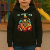 El Squatcho Poncho Western Bigfoot Funny Sasquatch Kids Hoodie thumb 3