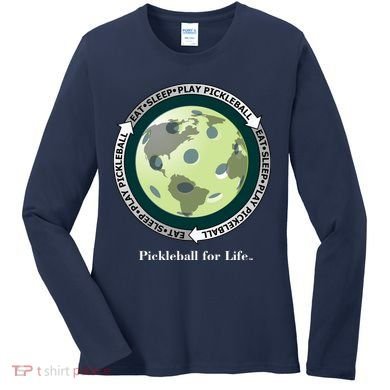 Pickleball | Fun Pickleball | Great Pickleball | Pickleball Shirt | Eat Sleep Pickleball Women's Long Sleeve Shirt