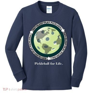 Pickleball | Fun Pickleball | Great Pickleball | Pickleball Shirt | Eat Sleep Pickleball Kids Long Sleeve Shirt