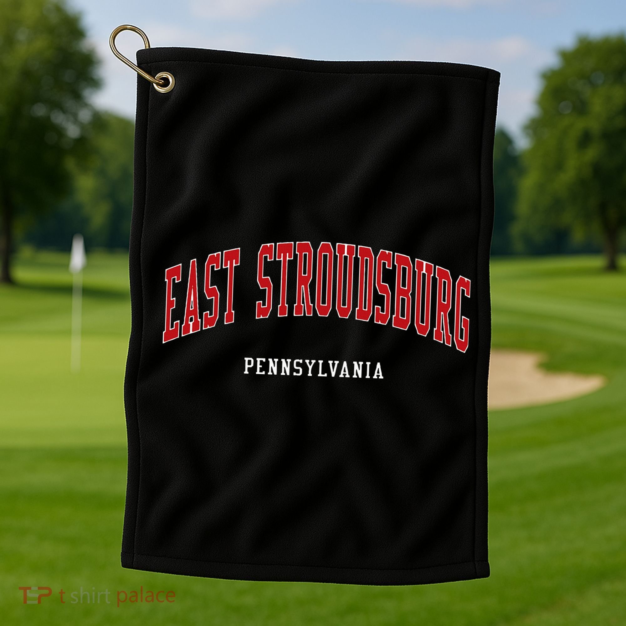 East Stroudsburg Pennsylvania College Style Golf Towel