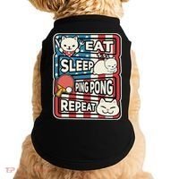 Eat Sleep Ping Pong Repeat Patriotic Table Tennis Outfit Doggie Tank thumb 0