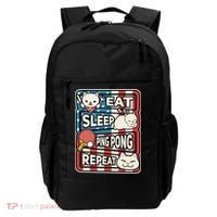 Eat Sleep Ping Pong Repeat Patriotic Table Tennis Outfit Backpack thumb 0