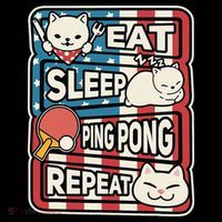 Eat Sleep Ping Pong Repeat Patriotic Table Tennis Outfit Coffee Mug thumb 5
