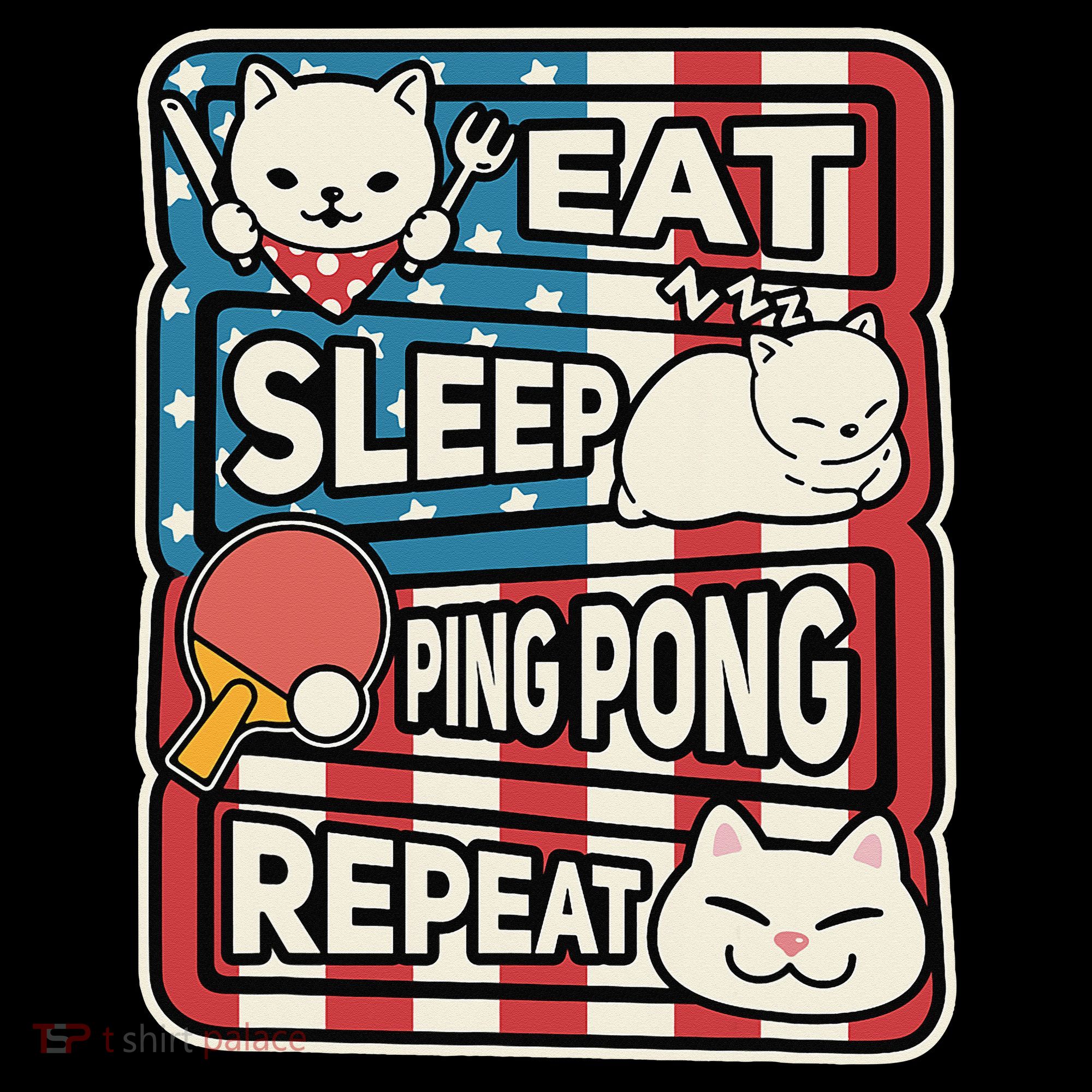 Eat Sleep Ping Pong Repeat Patriotic Table Tennis Outfit Coffee Mug