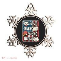 Eat Sleep Ping Pong Repeat Patriotic Table Tennis Outfit Ornament thumb 0