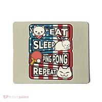 Eat Sleep Ping Pong Repeat Patriotic Table Tennis Outfit Mousepad thumb 0