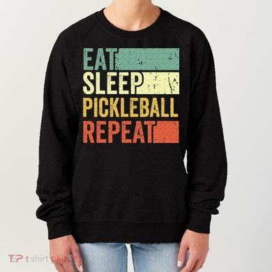 Eat Sleep Pickleball Repeat Vintage Retro Women's Sweatshirt