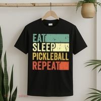 Eat Sleep Pickleball Repeat Vintage Retro T-Shirt thumb 2