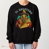 El Squatcho Poncho Taco Western Bigfoot Sasquatch Lovers Women's Sweatshirt thumb 0