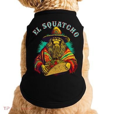 El Squatcho Poncho Taco Western Bigfoot Sasquatch Lovers Doggie Tank