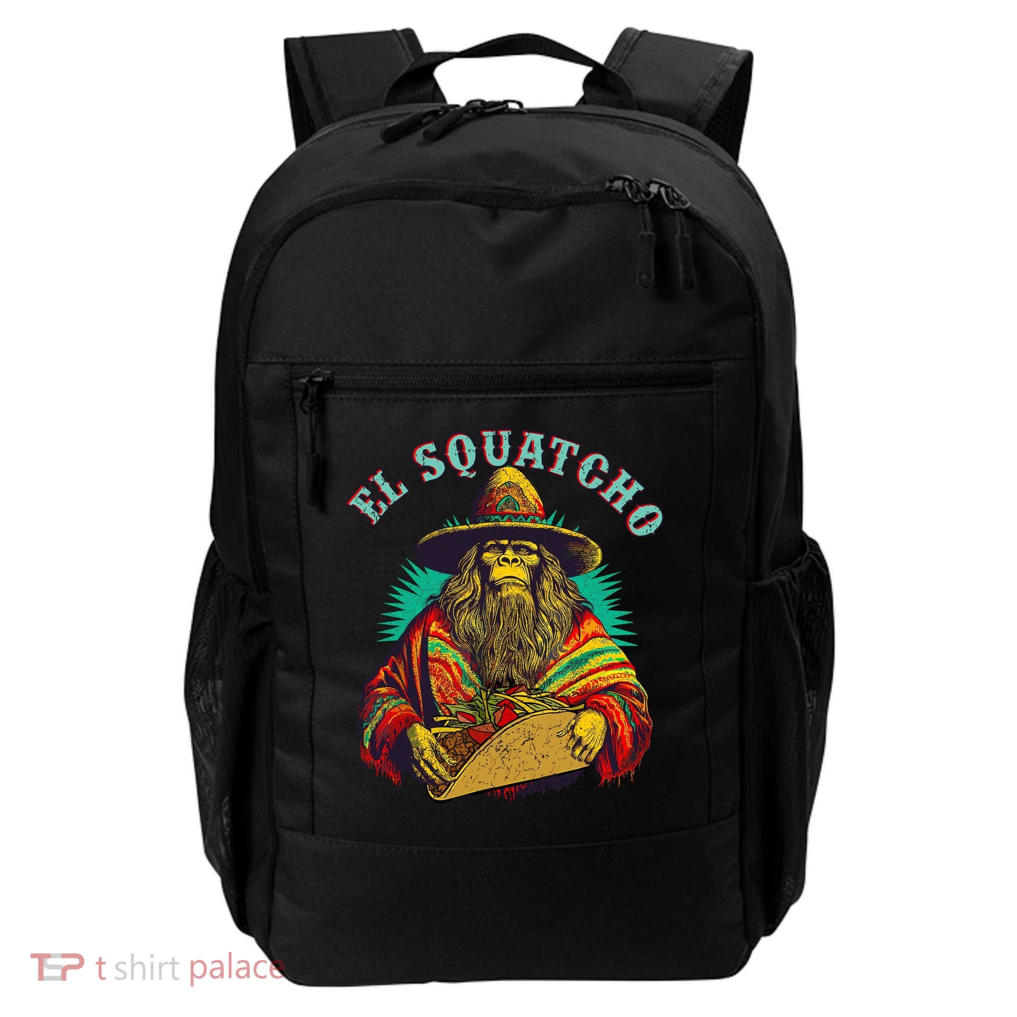 El Squatcho Poncho Taco Western Bigfoot Sasquatch Lovers Backpack