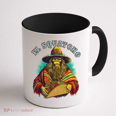 El Squatcho Poncho Taco Western Bigfoot Sasquatch Lovers Coffee Mug back