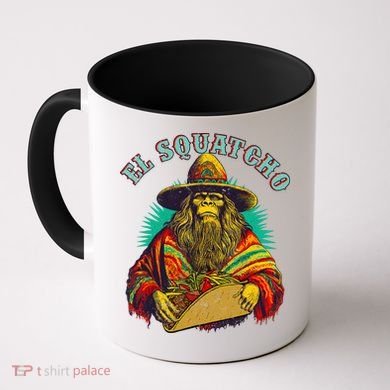 El Squatcho Poncho Taco Western Bigfoot Sasquatch Lovers Coffee Mug