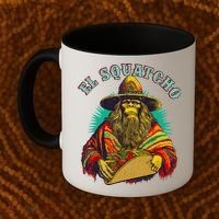 El Squatcho Poncho Taco Western Bigfoot Sasquatch Lovers Coffee Mug thumb 2