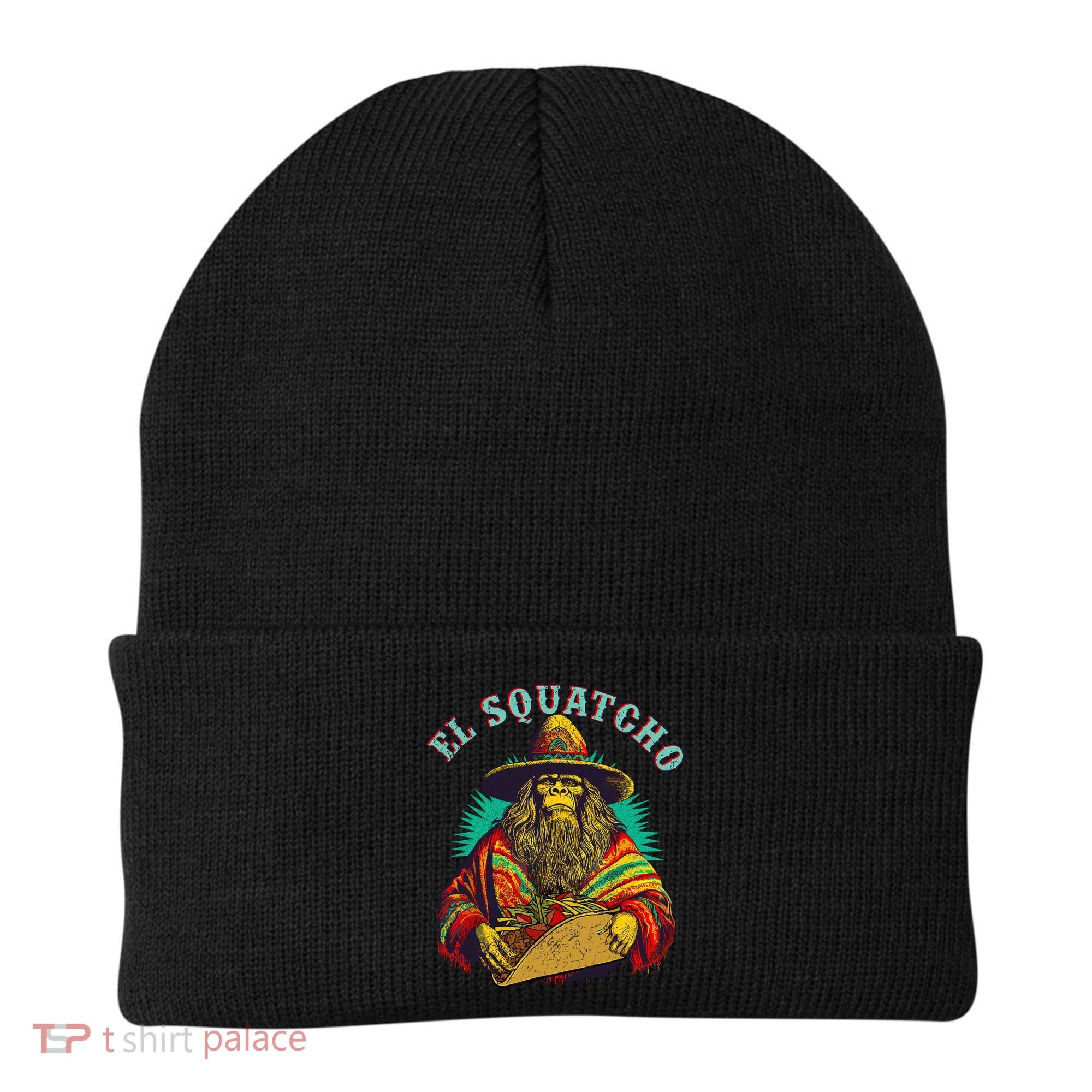El Squatcho Poncho Taco Western Bigfoot Sasquatch Lovers Beanie