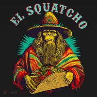 El Squatcho Poncho Taco Western Bigfoot Sasquatch Lovers Coaster thumb 2