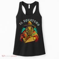 El Squatcho Poncho Taco Western Bigfoot Sasquatch Lovers Women's Tank Top thumb 0