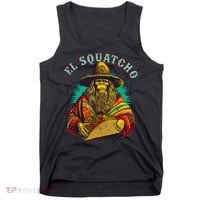 El Squatcho Poncho Taco Western Bigfoot Sasquatch Lovers Tank Top thumb 0