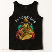 El Squatcho Poncho Taco Western Bigfoot Sasquatch Lovers Tank Top thumb 2