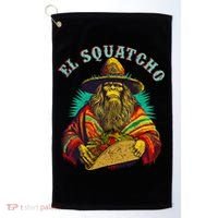 El Squatcho Poncho Taco Western Bigfoot Sasquatch Lovers Golf Towel thumb 0
