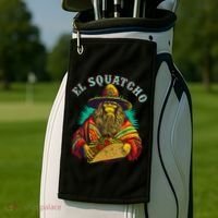 El Squatcho Poncho Taco Western Bigfoot Sasquatch Lovers Golf Towel thumb 2