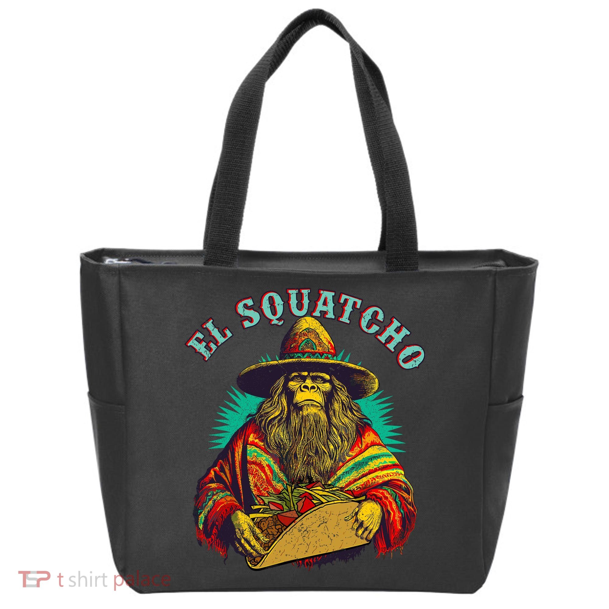 El Squatcho Poncho Taco Western Bigfoot Sasquatch Lovers Tote Bag