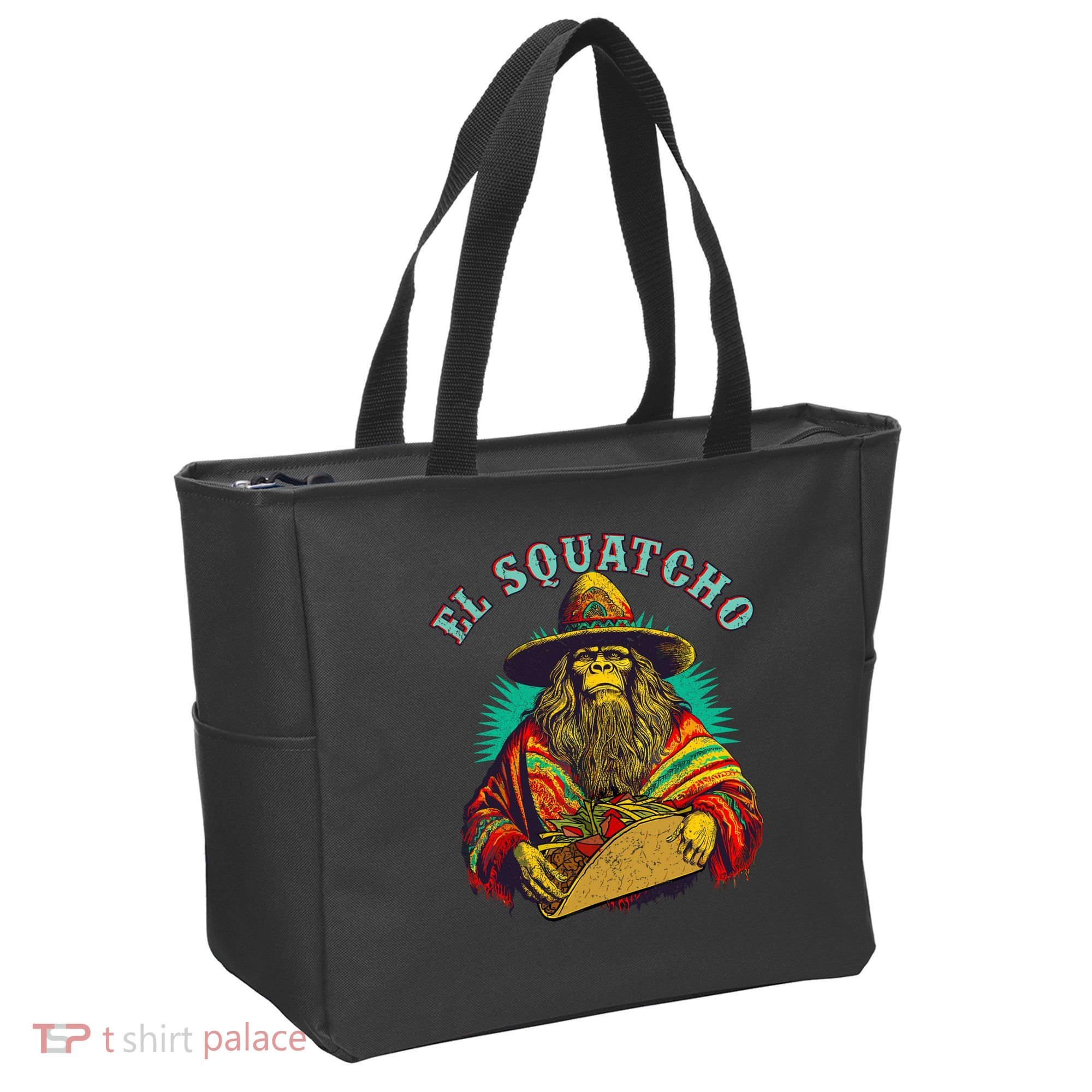 El Squatcho Poncho Taco Western Bigfoot Sasquatch Lovers Tote Bag